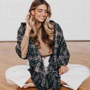 Plaid Fringe Scarf | Green